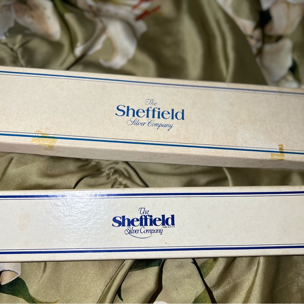 Sheffield Silver Co. Kings Pattern Cake Lasagna Spatula Server&cake knife set - Picture 3 of 10